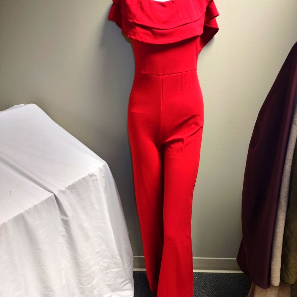 Fashion Nova Red Jumpsuit